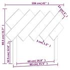 vidaXL Sengegavl svart 104x3x80,5 cm massiv furu