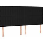 vidaXL Sänggavel LED svart 200x5x118/128 cm tyg