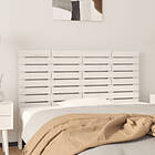 vidaXL Väggmonterad sängynpääty vit 141x3x63 cm massiv furu