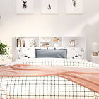 vidaXL Sänggavel med förvaring vit 180x19x103.5 cm