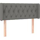 vidaXL Huvudgavel LED mörkgrå 103x16x78/88 cm tyg