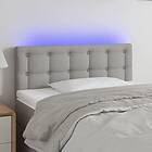vidaXL Hovedgærde LED ljusgrå 90x5x78/88 cm tyg
