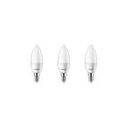 Philips LED-glödlampa Kerte 4,9W/827 (40W) 3-pack E14