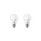 Philips LED-glödlampa Standard 4,9W/827 (40W) 2-pack E27