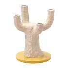 Villa Collection Styles candlestick 19.5x25 cm Gul-vit