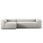 Decotique Grand 4-Sitssoffa Divan Vänster, Moon White Polyester