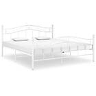 vidaXL Bed Frame vit metall 200x200 cm