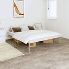 vidaXL Bed Frame vit 196x146x31 cm stål