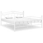 vidaXL Bed Frame vit metall 140x200 cm