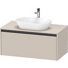 Duravit Ketho.2 Servantskap 1 Skuff 1000x550 mm Taupe Matt