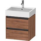 Duravit Ketho.2 Servantskap, 2 Skuffer 584x460 mm, Valnøtt