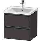 Duravit Ketho.2 Servantskap, 2 Skuffer 584x455 mm, Grafittt Matt