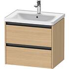 Duravit Ketho.2 Servantskap, 2 Skuffer 634x455 mm, Eik Natur