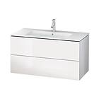 Duravit L-Cube Servantskap m/2 skuffer 1020x550x481 mm Hvit Høyglans Lakk M/2