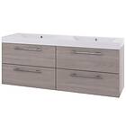 Linn Bad Ingrid 160 Servantskap, dobbel 160x57x45 cm, Lys Eik