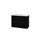Linn Bad Ingrid Smal Servantskap 80x34.6x57 cm, Sort Matt
