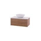 Linn Bad Selma Servantskap Eikestav 80x46x33.4 cm Senter Sort