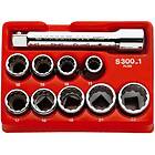 Facom J.300-1 Adapterset 12 st, 3/8"