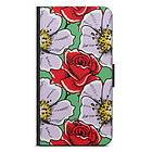 Bjornberry Sony Xperia Z5 Compact Plånboksfodral - Rött & Vitt Blomster
