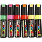 Posca Marker nr. PC-8K spets 8mm mixade färger, 6 st./ 1 förp.