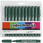 Colortime tuschpennor, spets 5 mm, grön, 12 st./ 1 förp.