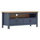 vidaXL TV Cabinet Hill Grey 110x40x47 cm Solid Pine Wood