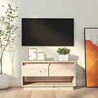 vidaXL TV Cabinet 74x34x40 cm Solid Wood Pine