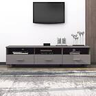 vidaXL TV Cabinet HAMAR Light Grey 158x40x40 cm Solid Wood Pine