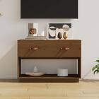 vidaXL TV Cabinet Honey Brown 90x40x60 cm Solid Wood Pine