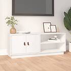 vidaXL TV Cabinet White 105x34x40 cm Solid Wood Pine