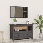 vidaXL TV Cabinet Grey 79x35x52 cm Solid Wood Pine