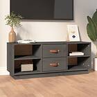 vidaXL TV Cabinet Grey 100x34x40 cm Solid Wood Pine