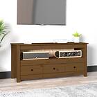 vidaXL TV Cabinet Honey Brown 114x35x52 cm Solid Wood Pine