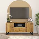 vidaXL TV Cabinet 105x33.5x46 cm Solid Wood Mango&Engineered Wood 351961