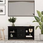 vidaXL TV Cabinet Black 103x36.5x52 cm Solid Wood Pine 814573