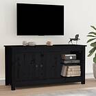 vidaXL TV Cabinet Black 103x36.5x52 cm Solid Wood Pine 814593