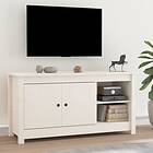 vidaXL TV Cabinet White 103x36.5x52 cm Solid Wood Pine 814590