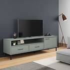 vidaXL TV Cabinet with Metal Legs Grey Solid Wood Pine OSLO 351028