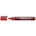 Edding Merkepenn Permanent 330 med snedskuren spets, 1–5 mm, röd