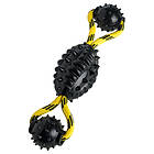 Hunter Spike Ball med rep hundleksak L 30 x Ø 7 cm