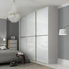 Lundbergs Skjutdörr Decotique Vitt Glas 2 Paneler 71074L