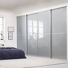 Elfa Skjutdörr Vista Duo Trämelamin. Profil: Matt Silver 8400VistaDuo316