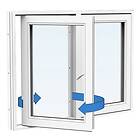 Skånska Byggvaror Energi Aluminium Sideswing-fönster 13, 6, Vit 3402-2600