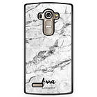 Bjornberry LG G4 Skal Custom - Vit Marmor Namn