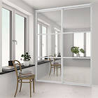 Elfa Skjutdörr Artic Trio Trämelamin/Glas Exklusiv Profil: Matt Silver 8500ArticTrio818