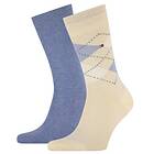 Tommy Hilfiger Strumpor 2P Men Sock Check Beige/Blå Strl 39/42 Herr