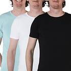 Tommy Hilfiger 3P Crew Neck Vit/Turkos bomull Medium Herr