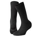 Panos Emporio Strumpor 2P Premium Mercerized Wool Rib Socks Antracit One Size Herr