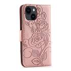 iPhone 14 Plånboksfodral Imprinted Roses Rosa