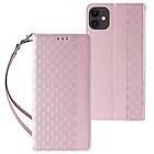iPhone 12 Plånboksfodral Magnet Strap Rosa